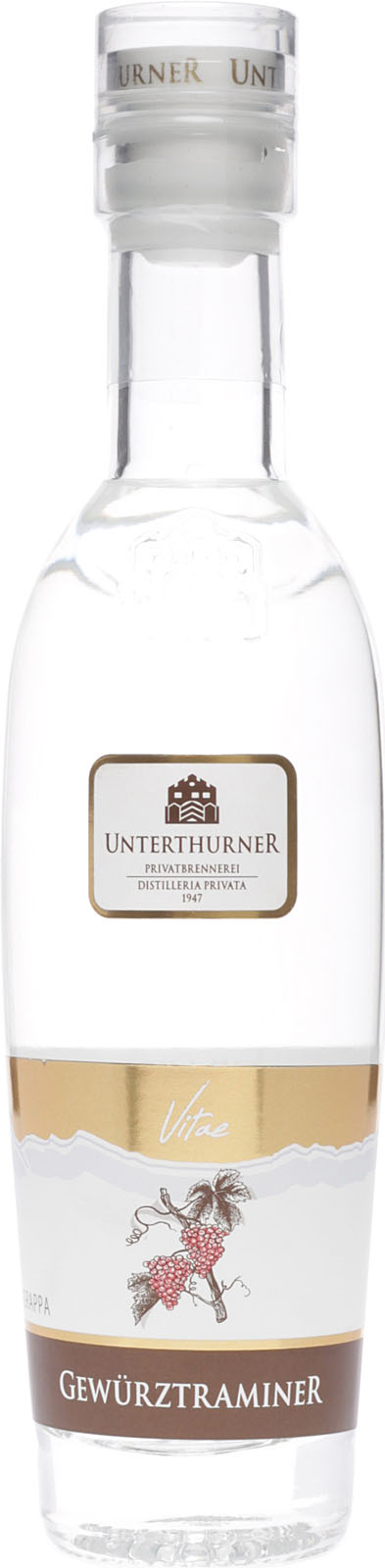 Unterthurner Gewrztraminer Grappa 0,2 Liter 42 % Vol.